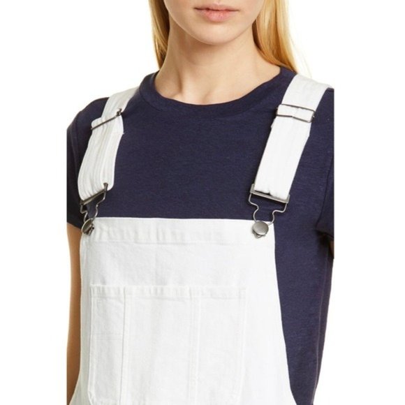 Frame Shorts Overalls White Romper Le Garçon Size XL New w/Tag - Picture 5 of 10